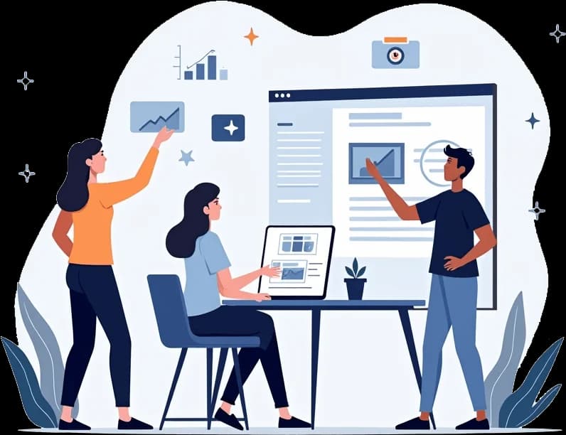 Digital growth and marketing illustration