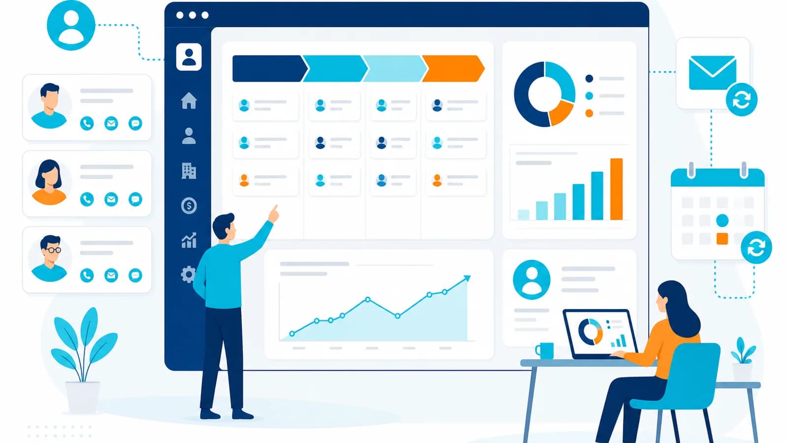 CRM Solutions — business solution illustration