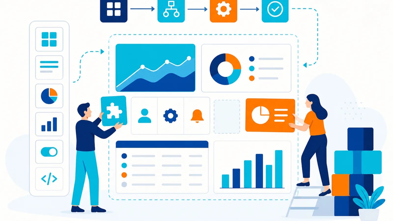 Custom Applications — business solution illustration